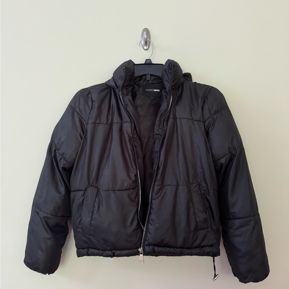 Fashion Nova Black Puffer Jacket